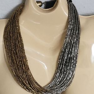 New!!! Paparazzi Women’s Gold/Silver Beaded Necklace w/Earrings